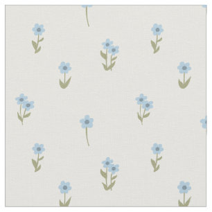 Tela Floral Campestre Boho Silvestre Azul Tontito