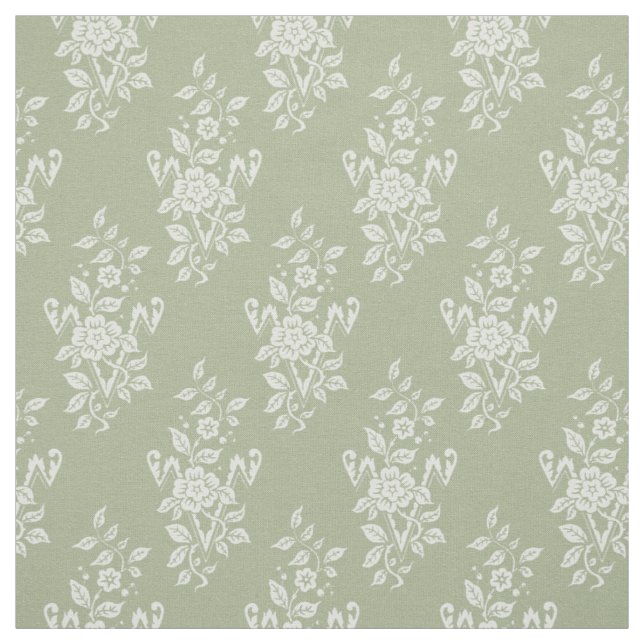 Tela Floral de 1889, verde primavera (Retal)