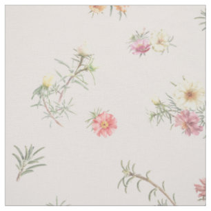 Tela floral de acuarela de rosa musgosa suave rosa