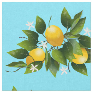 Tela Floral de frutas de cítricos de Lemons