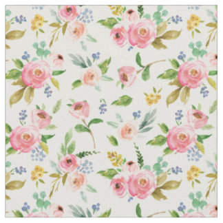 Tela floral de la acuarela