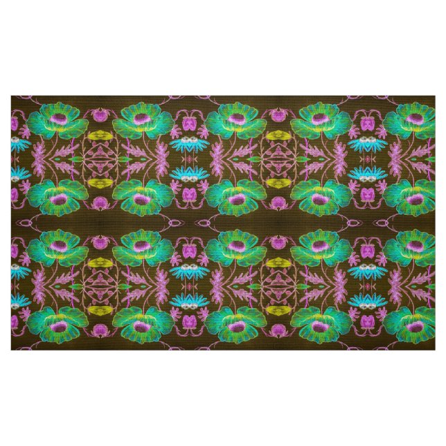 Tela Floral de medianoche ("Cuarto gordo" (fat quarter))