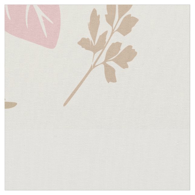 Tela Floral de Melocotón (De cerca)