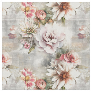 Tela Floral De Shabby Chic En Fondo Con Problemas