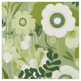 Tela Floral finlandesa Sage Green