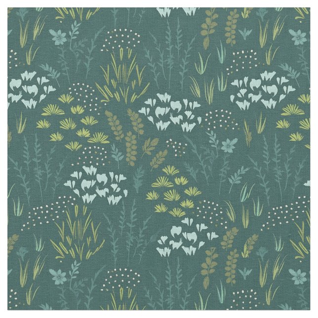 Tela Floral Forestal (De cerca)