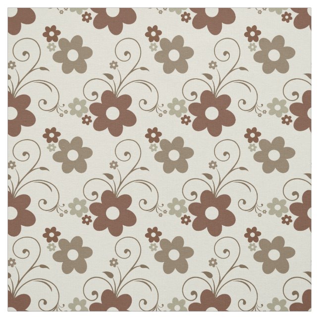Tela Floral Fun Retro Beige (Retal)