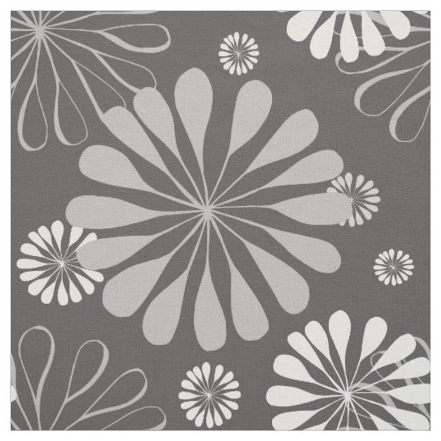 tela floral gris (Retal)