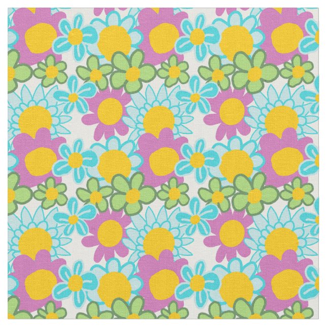 Tela floral Groovy 70 (De cerca)