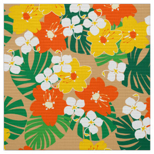 Tela Floral hawaiano del vintage del jardín de Limahul