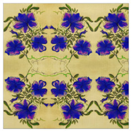 Tela Floral morada y amarilla