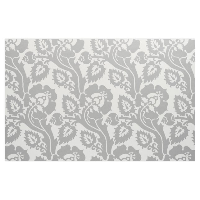Tela Floral oblicua renacentista, gris plateado ("Cuarto gordo" (fat quarter))