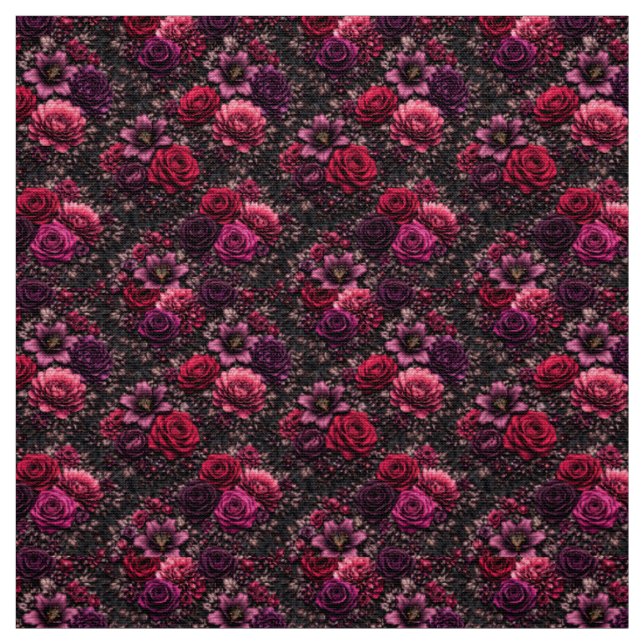 Tela Floral Oscuro (Retal)