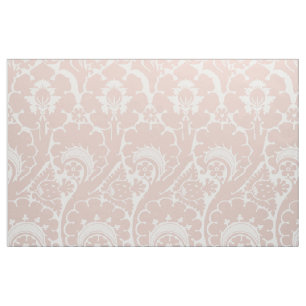Tela Floral renacentista rosa y blanca