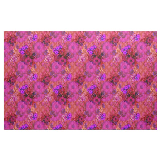 tela floral retra magenta ("Cuarto gordo" (fat quarter))