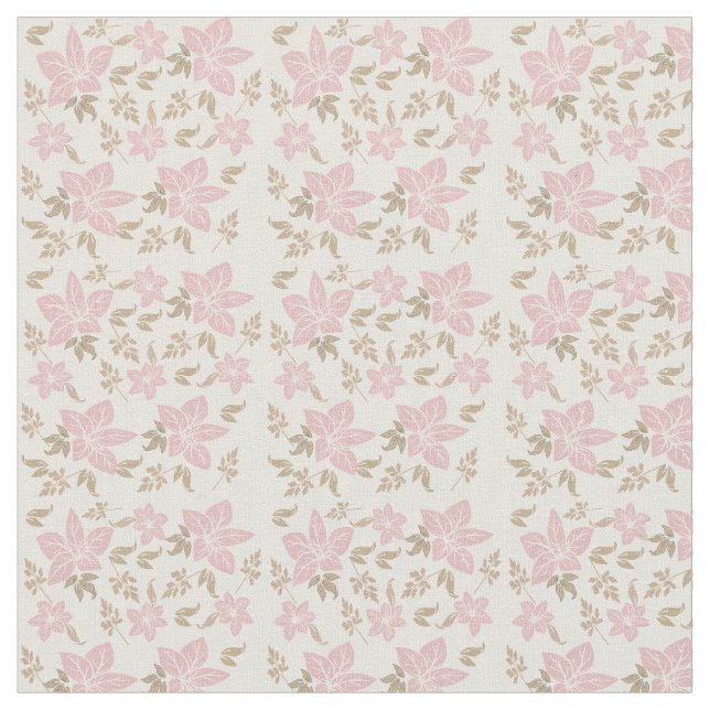 Tela floral rosa (De cerca)