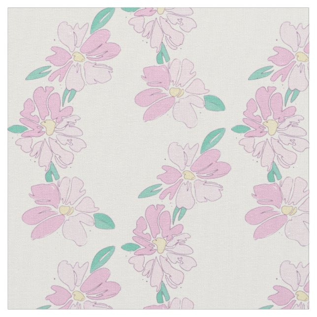 Tela Floral suave pastel (De cerca)