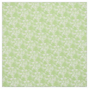 Tela Floral verde y blanca de personalizado Fabric-Spri