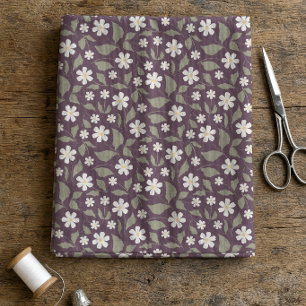Tela Floral Vintage Moderno Cottage Salvia & Ciruela