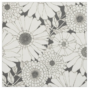 Tela floral vintage mono