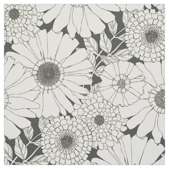 Tela floral vintage mono (Retal)
