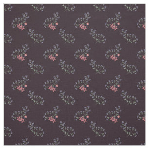 Tela Florales de época rosa y azul   Petite Seamless