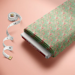 Tela Florecimiento de cerezos en rosa y Verde azulado