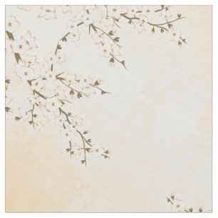 Tela Florencia de cerezo Beige Cream Asia Floral