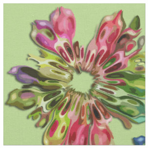 Tela Flores abstractas del fractal + su fondo y ideas