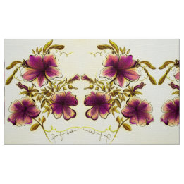 Tela Flores amarillas de Borgoña