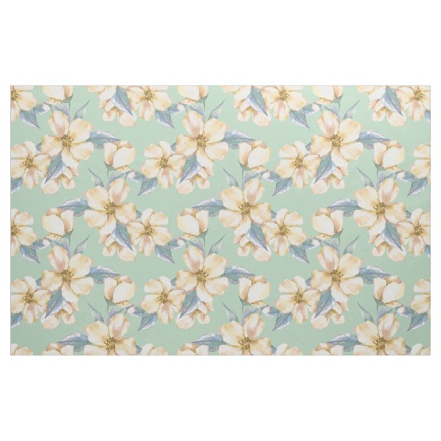Tela Flores amarillas. Jardín acuático 1 ("Cuarto gordo" (fat quarter))
