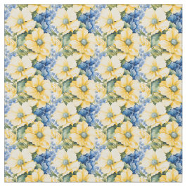 Tela Flores amarillas y azules de Francia