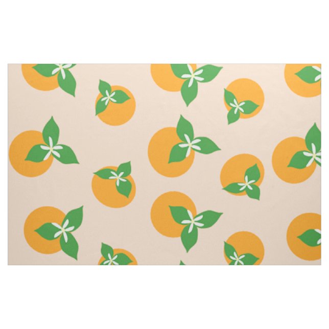 Tela Flores anaranjados ("Cuarto gordo" (fat quarter))