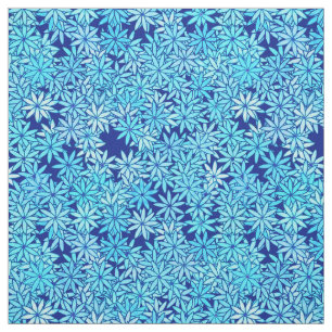 Tela Flores azul claro, fondo marino
