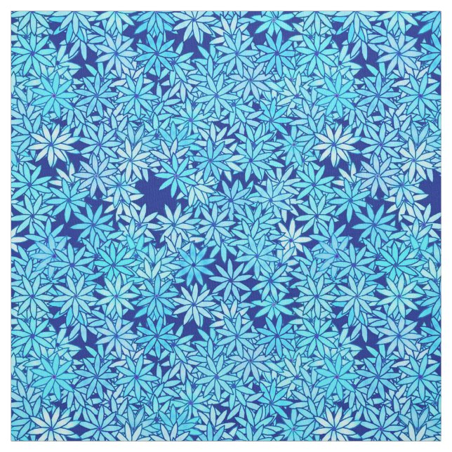 Tela Flores azul claro, fondo marino (Retal)