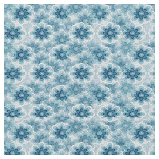 Tela Flores azules (De cerca)