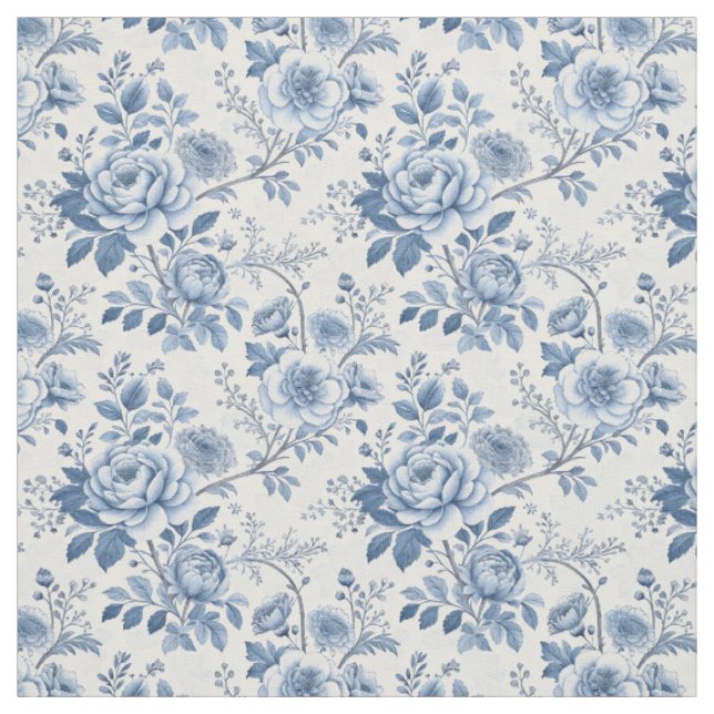 Tela flores azules vintage (Retal)