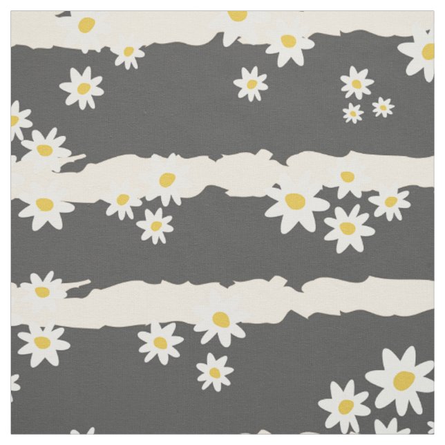 Tela Flores blancas alegres (Retal)