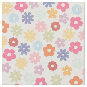 Tela Flores Boho Retro Daisy del verano de los 70