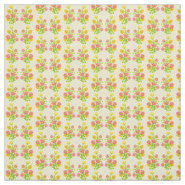 Tela Flores de amapola amarilla rosa