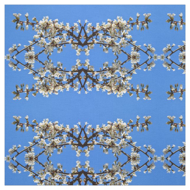 Tela Flores de cerezo blanco de primavera (Retal)