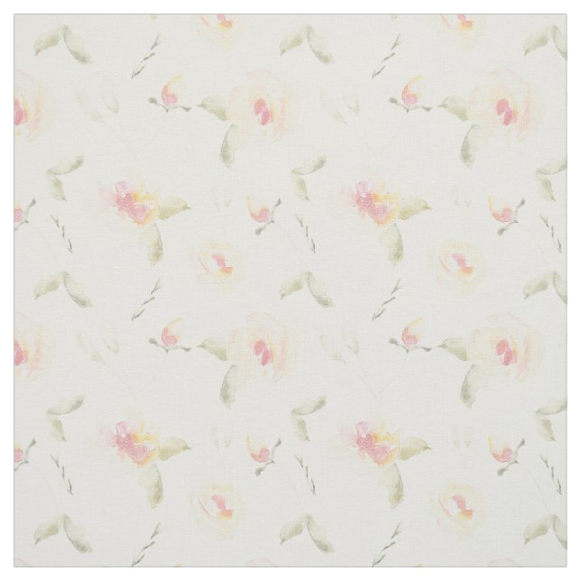 Tela Flores de color amarillo limón (Retal)