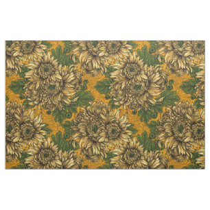 Tela Flores de crisantemo amarillo