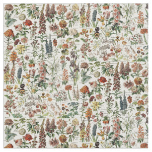 Tela Flores de época por patrón Adolphe Millot