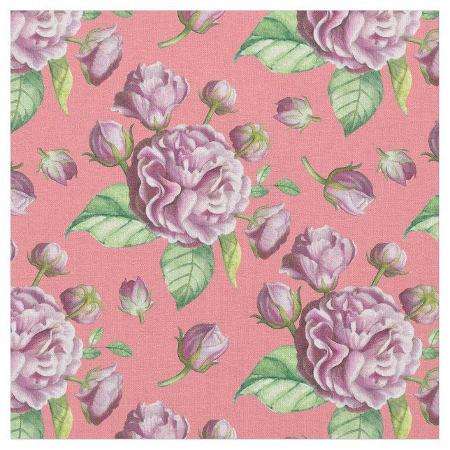 Tela Flores de jardín de Camellia Rosa (De cerca)