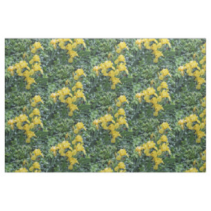 Tela Flores de jardín de irlandeses amarillos bonitos