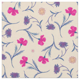 Tela Flores de la libertad vintage dibujando floral bur