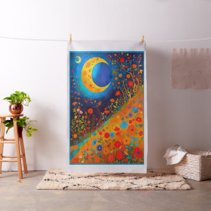 Tela Flores de la luna panel de fresa de fresa de fresa