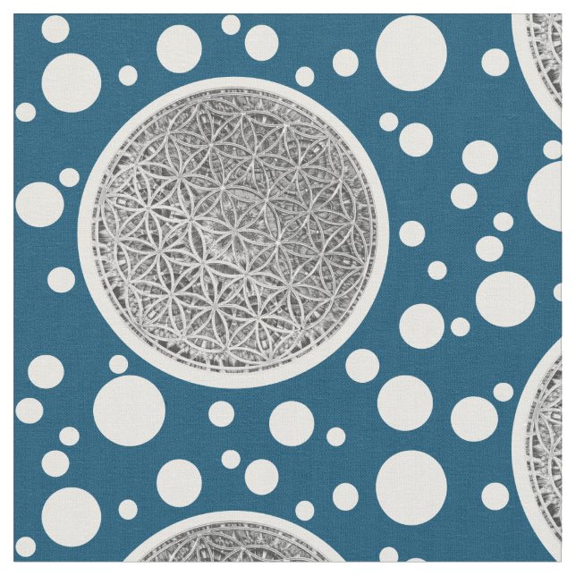 Tela FLORES DE LA VIDA - Medalla Plata (De cerca)