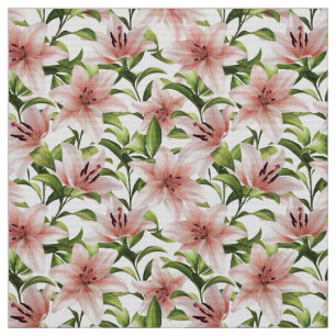 Tela Flores de Lily. Patrón floral
